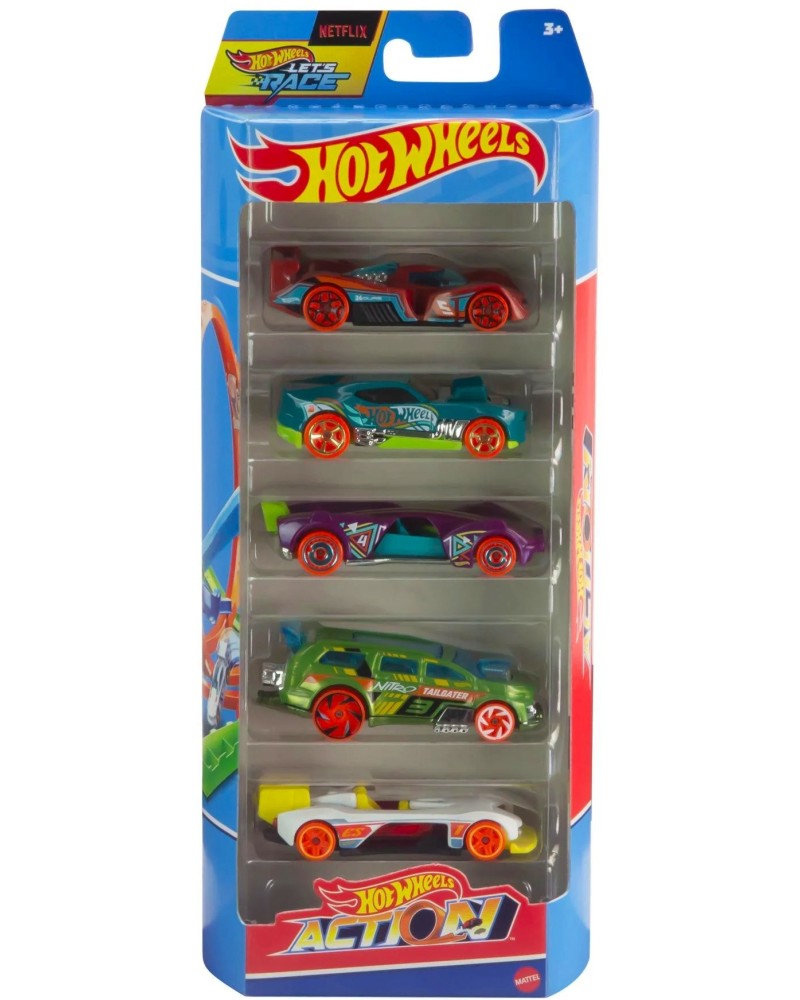   Action - Mattel - 5 ,   Hot Wheels - 