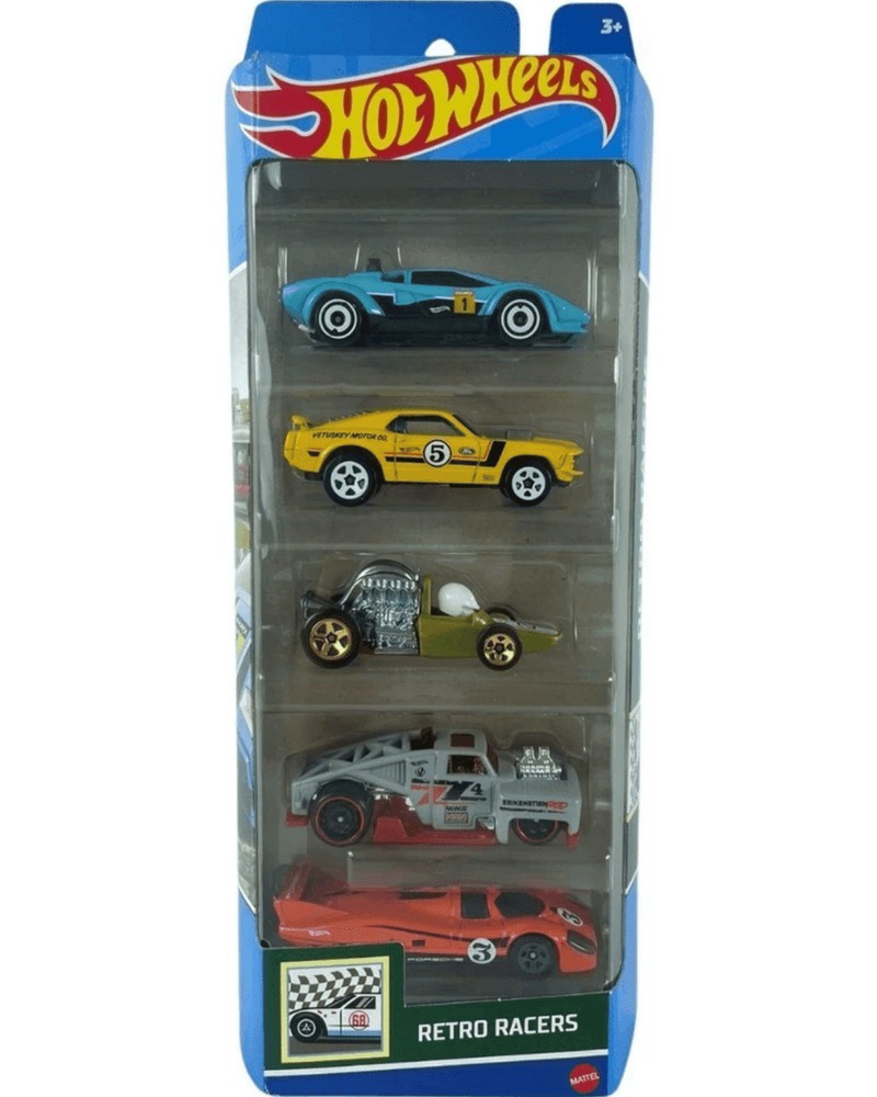   Retro Racers - Mattel - 5 ,   Hot Wheels - 